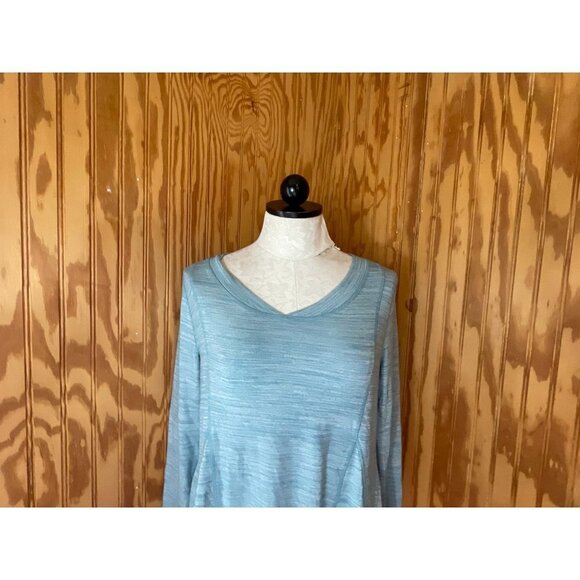 Soft Surroundings Eleve Tunic Top Pullover Long Sleeve Heathered Green Sz XS - Picture 4 of 11